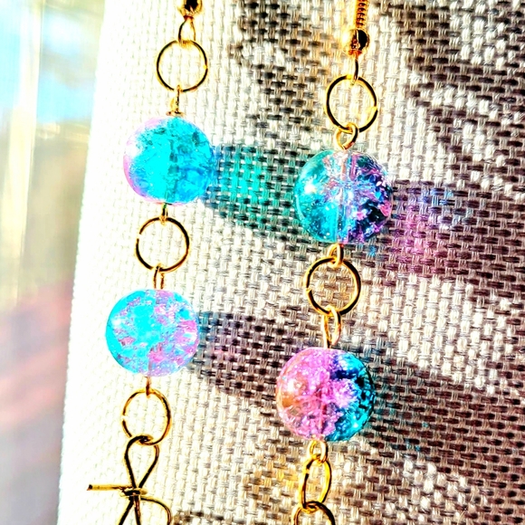 HandMade U CreateReal Crystal Gemstone Bow Earring - Picture 12 of 16